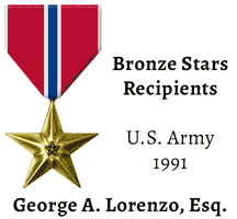 George Lorenzo, Esq, Bronze Star Recipient