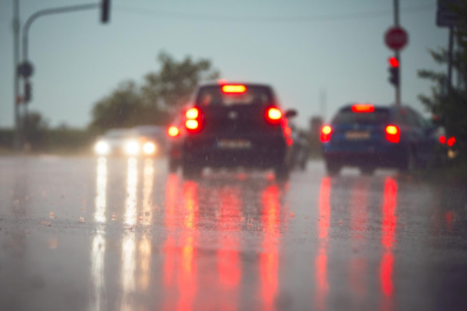 driving safely in the rain